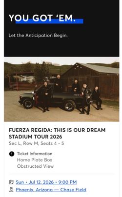 Fuerza regida tickets