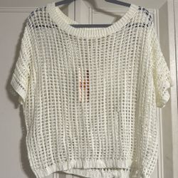 white and beige beach tops, size XS