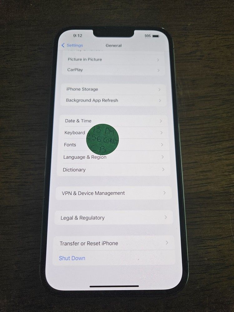 IPHONE 13 PRO MAX 256GB UNLOCKED BACK CRACKED 