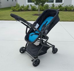 Evenflo Omni Plus Modular Stroller – Black & Blue. Reclining seat, easy to fold