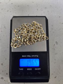 10kt Solid Gold Curb Chain