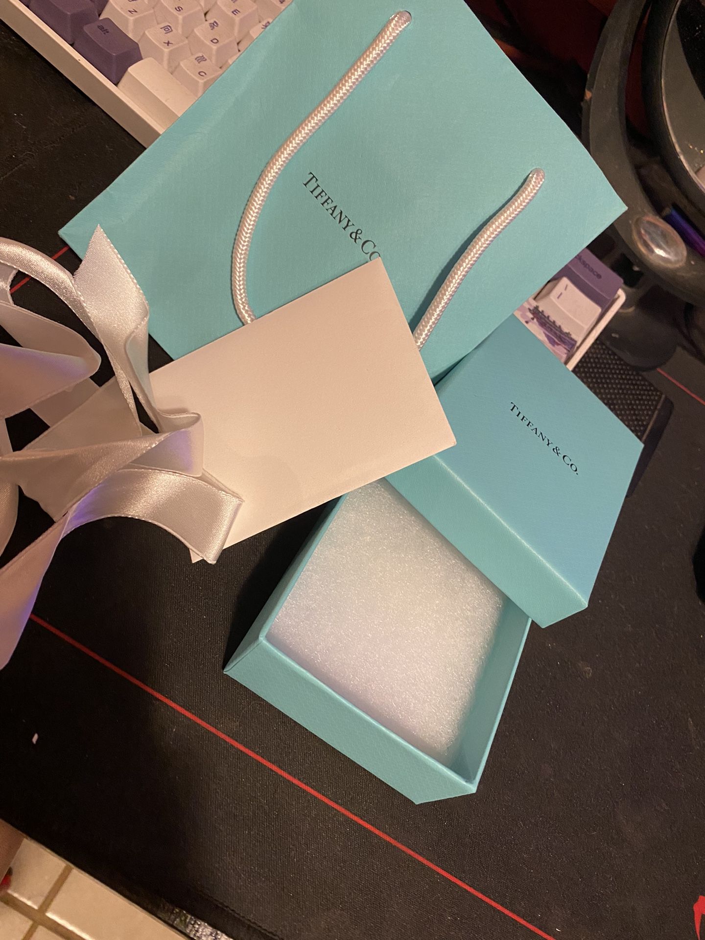 Tiffany Box, Ribbon, Card And Everything 