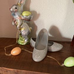 Girls Shimmering Flats For Easter OBO