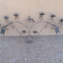Wrought-iron Candle Wall Decor 