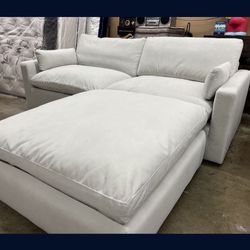 95” SUPER Plush Velvet Feather Cloud Sectional Sofa 