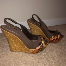 Wedge sandals.