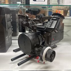Blackmagic URSA mini 4.6K EF Bundle ( Camera-two Rokinon Lenses 24mm And 50mm, Viewfinder, Shoulder Kit, Mattebox, & Tripod Kit)