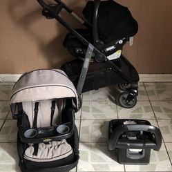 LIKE NEW GRACO MODES 3 IN 1 TRAVEL SYSTEM CAR SEAT AND BASSINET!!!!