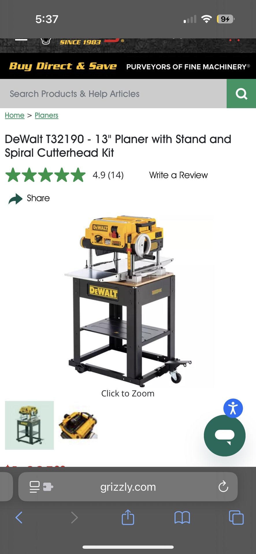Dewalt Thickness Planer
