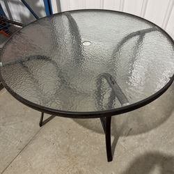 Outdoor Glass Table 