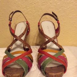 Nine West Jewellite 4.5” Heels Shoes Size 7.5 M, Multicolored , Preowned Condition 