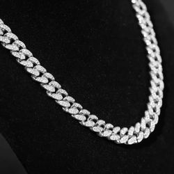 Moissanite Cuban Link 8mm Necklace