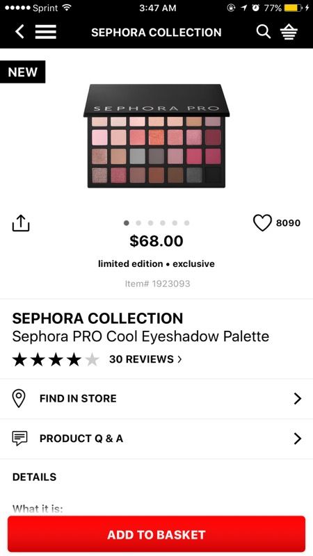 SEPHORA PRO Cool Eyeshadow Palette (Limited Edition)