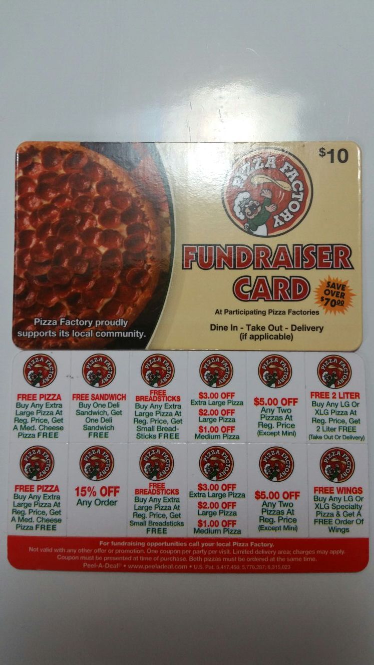 Pizza factory coupon card save $70