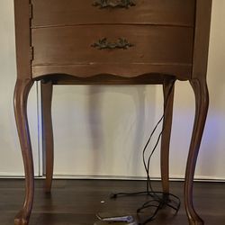Wooden Sewing Table/Desk Mid Century With Foot Pedal