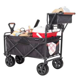 Brand New Mac Sports Deluxe Push‐Pull Folding Wagon with Brakes – In Box