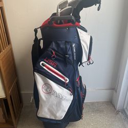 Men’s Golf Bag Hybrid And Iron Clubs 