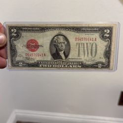 1928 F Seriers 2 Dollar Bill