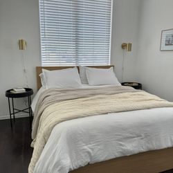 Queen Bed Frame and Mattress