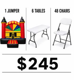 Tables ,chair ,bounce