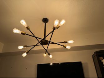 ✨ Modern Industrial Sputnik Chandelier – Excellent Condition ✨
