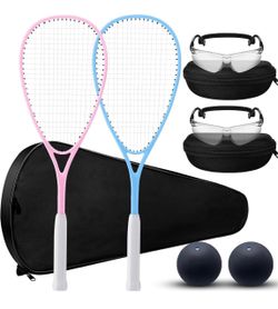 Beginner Squash Racquet Kit – 2 Player Set – New