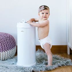 Never Used! Ubbi Steel Diaper Pail - White With Bags! 