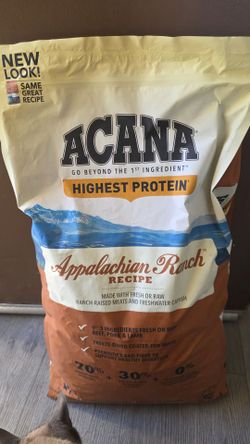 25 pound acana Appalachian ranch dog food