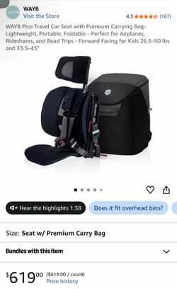 WAYB Pico Travel Car Seat
