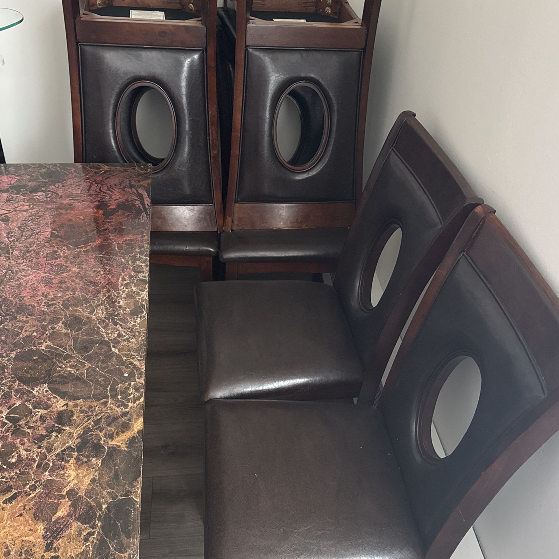 7 Piece Marble Kitchen Table