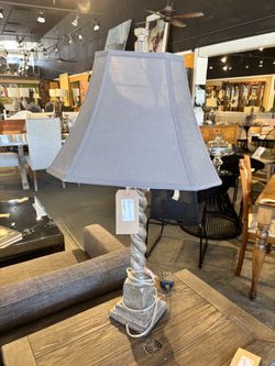 Grey Rustic Lamp  Spiral - SKU: HTG9K8