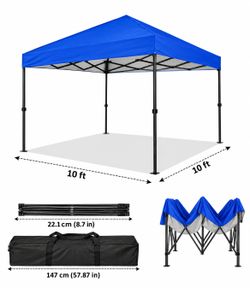 10x10 Pop-Up Canopy Tent with Carry Bag