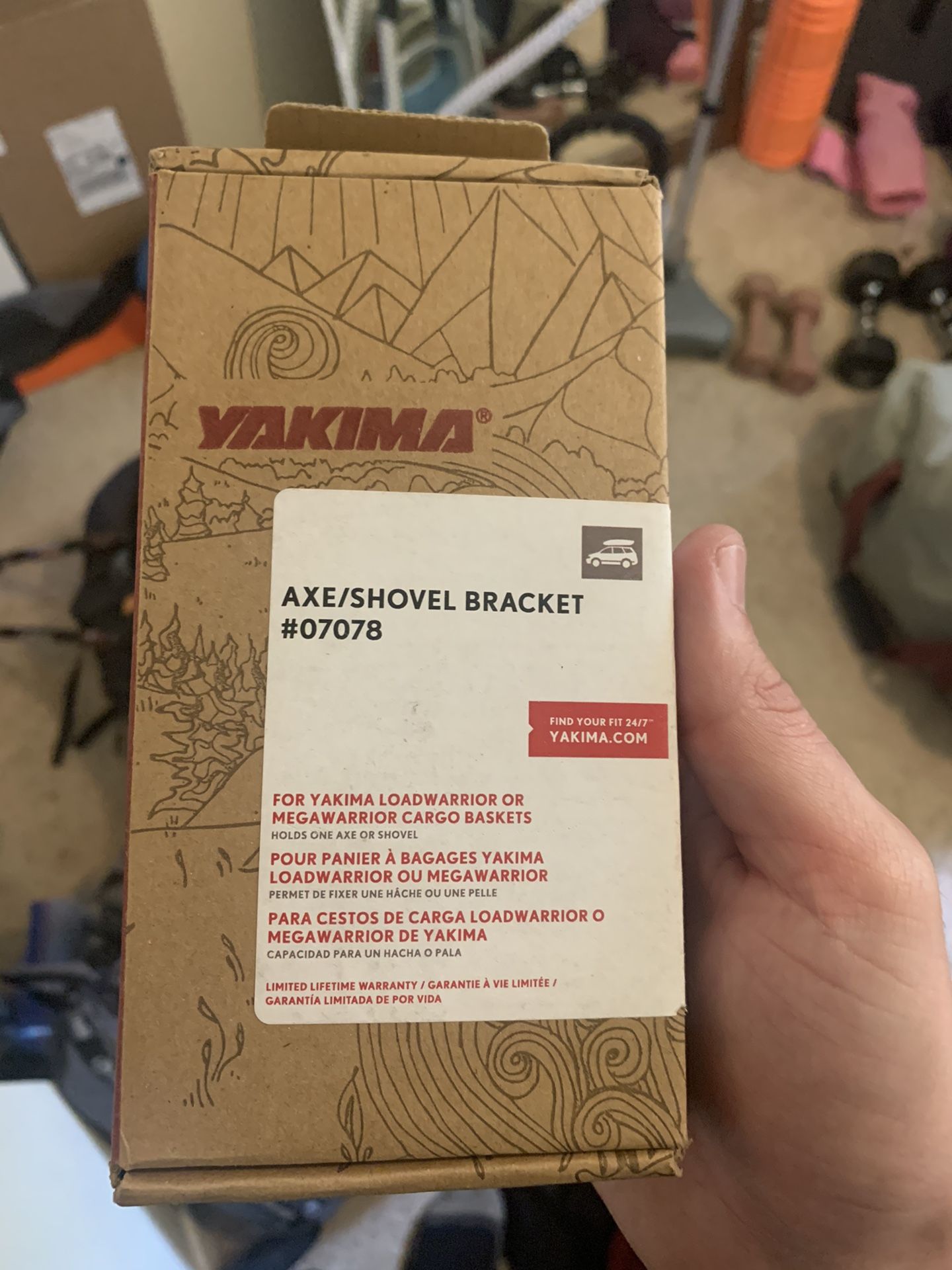 Yakima are and shovel bracket