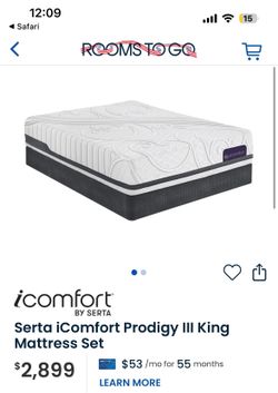 King Size memory foam plush mattress