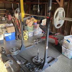 Gym Rack & Weights