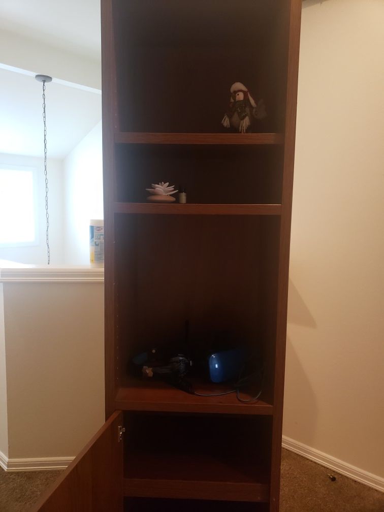 Tall Bookshelves with Cabinet