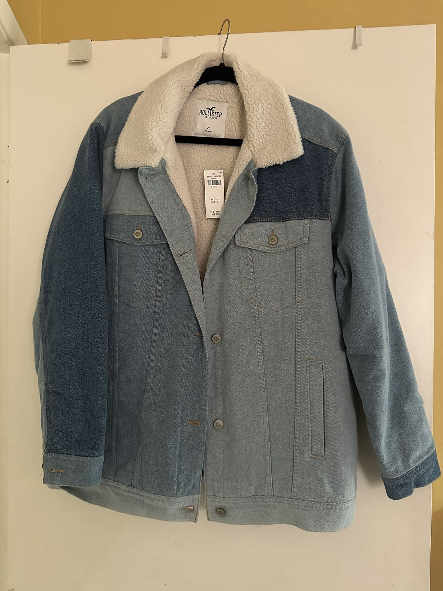 Hollister Sherpa Lined Boyfriend Jacket