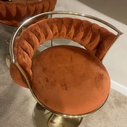 Burnt Orange Bar Stools (X2)