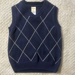 Gymboree Windowpane Plaid Fall/Holiday Sweater Vest Toddler size 3t