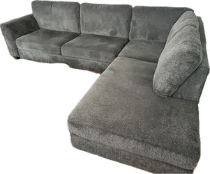 Grey Sofa with Oversized Chaise