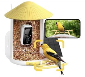 NETVUE Birdfy Al Smart Bird Feeder with Camera, Solar Powered, Lifetime Al Auto Capture and Identify 6000+ Bird Species, Cloud Storage & Live Birdwatc