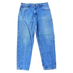 Y2K Carhartt Baggy Relaxed Fit Medium Wash Blue Denim Jeans Mens 36x30 5-Pocket