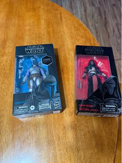 Star Wars black series Darth Revan and Jango Fett gaming greats figures