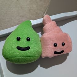 ThinkGeek Plush Sushi 2009 Set Wasabi and Ginger Kawaii Cute Plushies