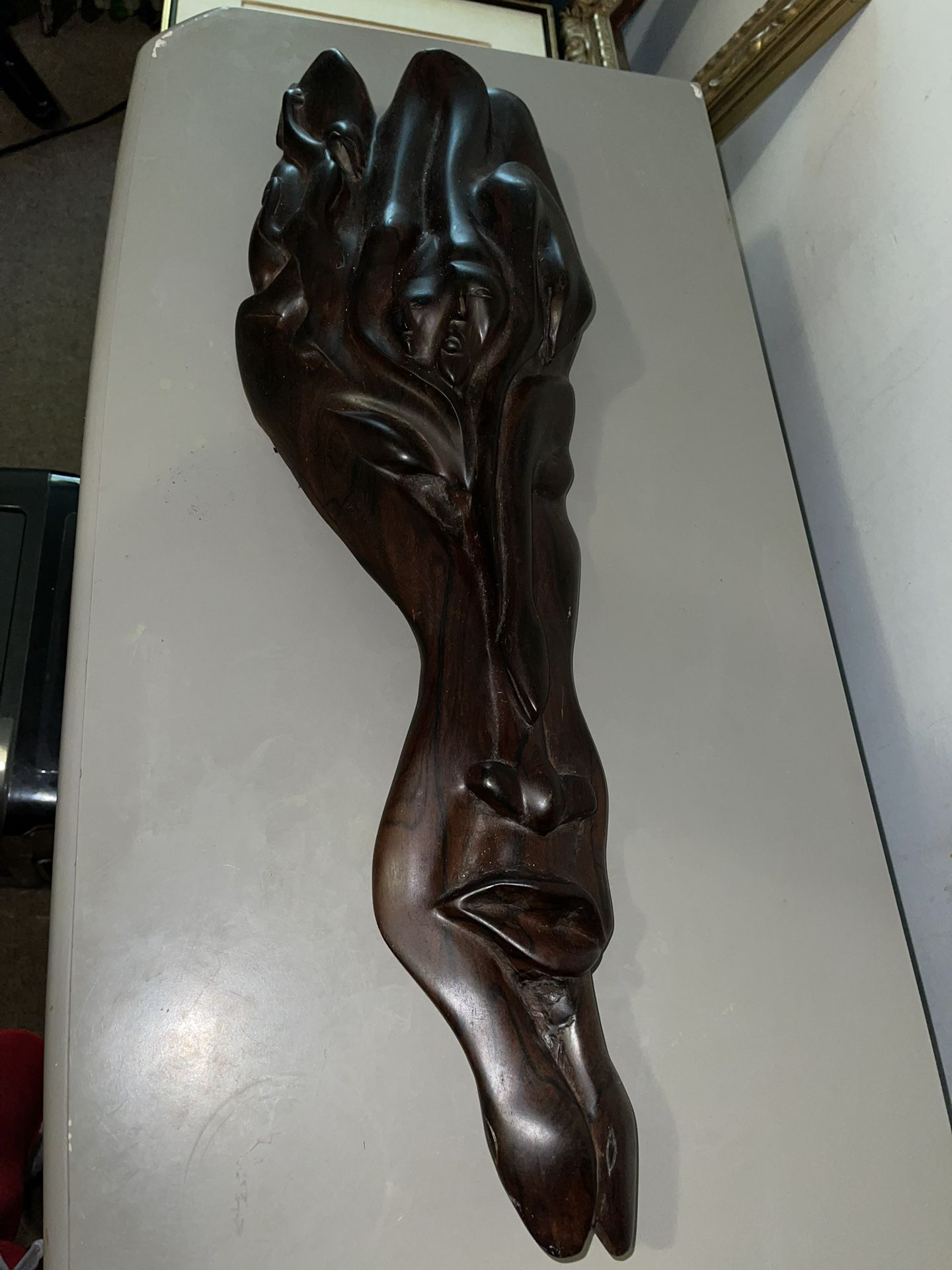 Belizean Wooden Mask Sculpture