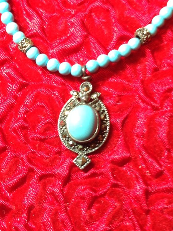 Vintage Silver Marcasite Necklace