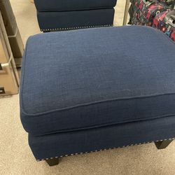 Blue ottoman 