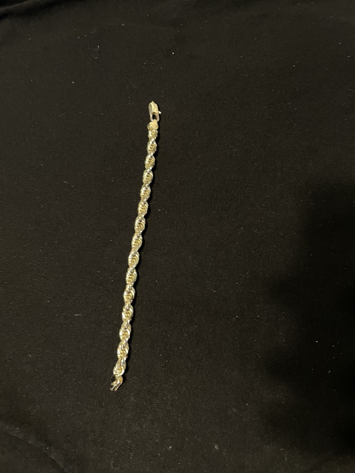 14k Real Gold Plated Rope 8mm Bracelet 8 Inches Long With 14k Stamp