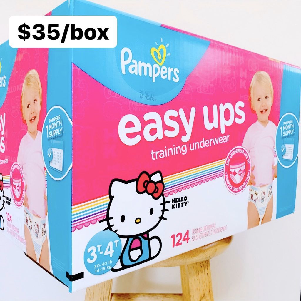 3T-4T (30-40 lbs) Pampers Easy Ups (124 count) - $35/box