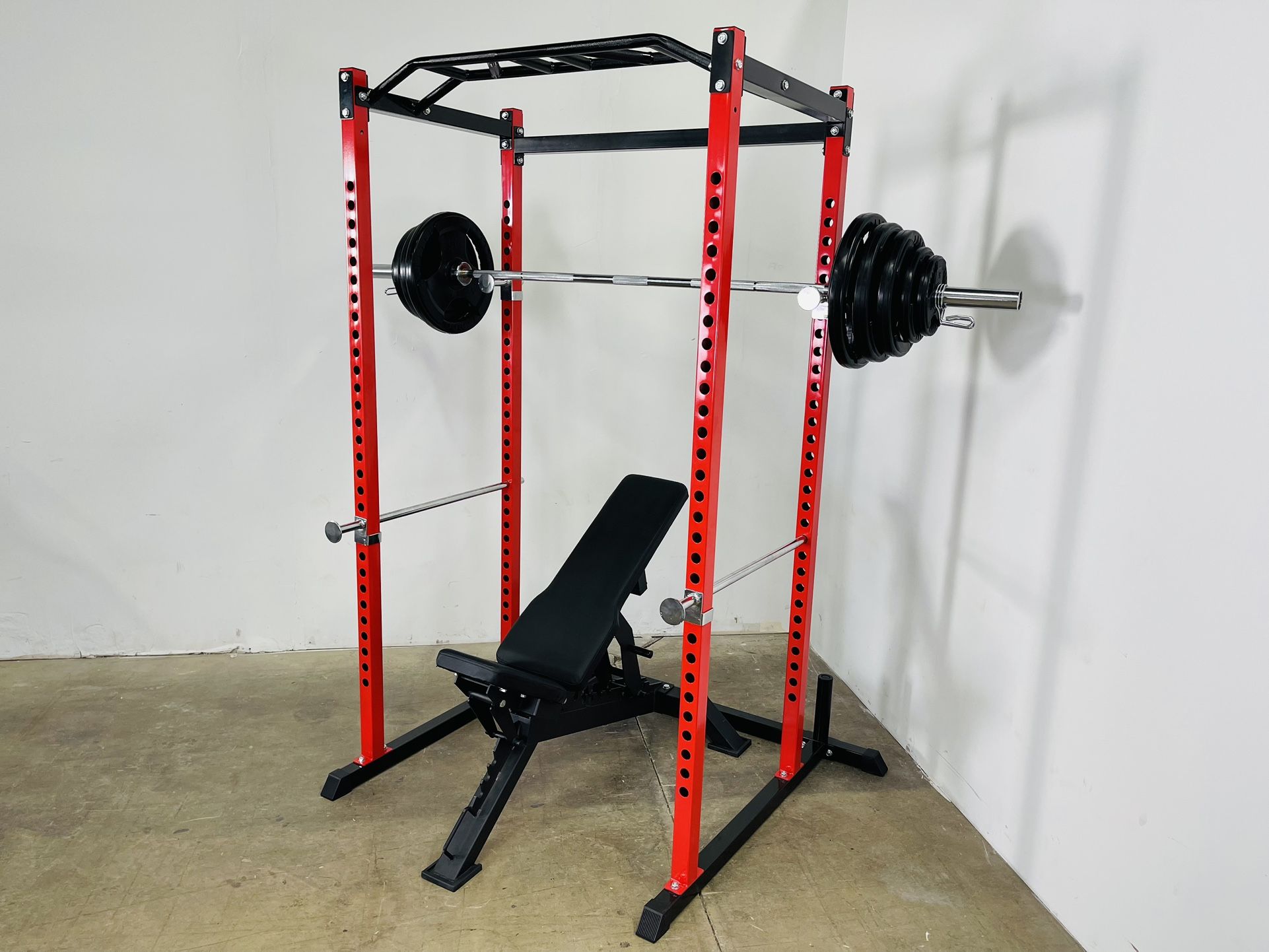 Squat Rack - Bench Press - Deadlift - Commercial Bench - Olympic Weight- Olympic Bar - Gym